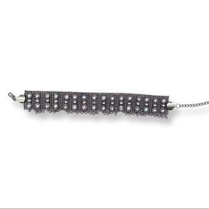 Free People Silver Diamond Bohemian Choker Festival